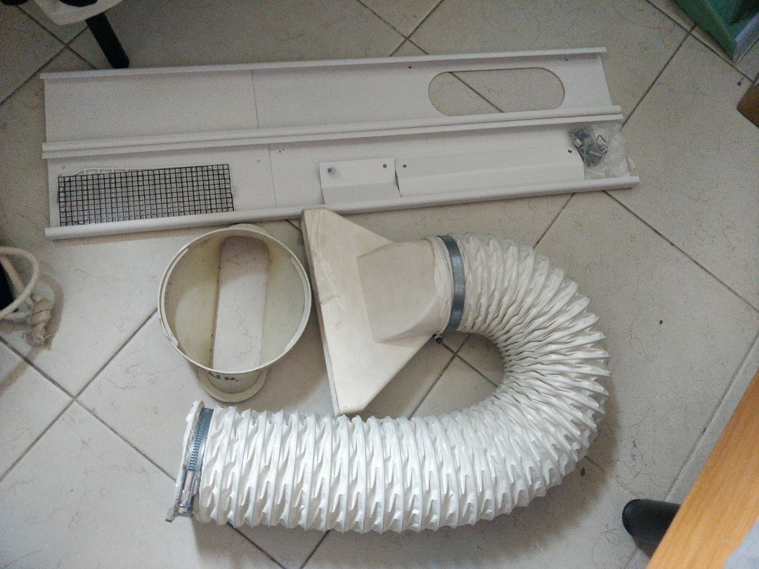 Portable aircon pipe and window kit, Home Appliances, Cooling & Air