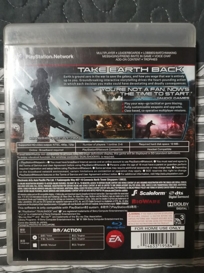 PS3 Mass Effect 3 (Category: PlayStation) located in Mandaluyong City. Submitted by gamerparadise0 (Listing ID 1061009953, Image 2). Description: Original ps3 game disc. Good condition. Mass Effect 3..