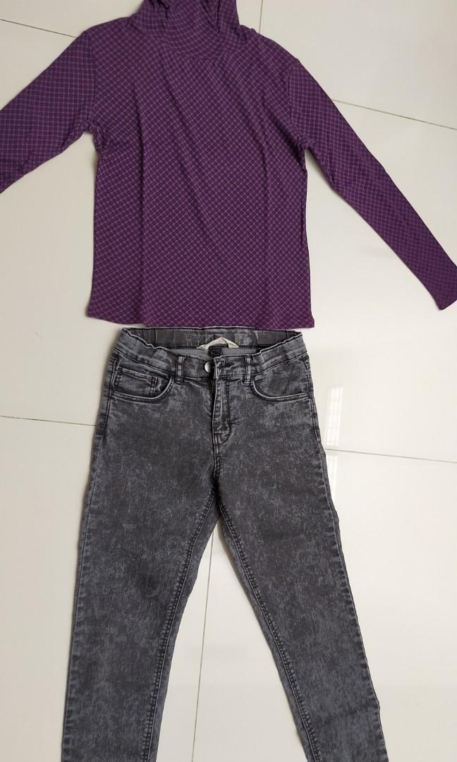 Purple Shirt \u0026 Grey pants SET, Babies 