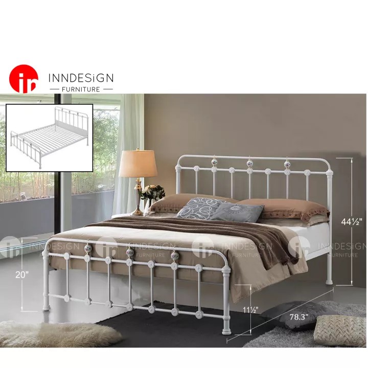 Queen Size Metal Bed Frame White Fully, Do I Need A Center Support For Queen Bed Frame