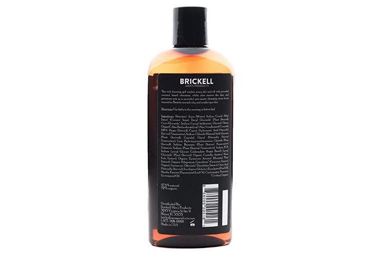 brickell men's clarifying gel face wash for men
