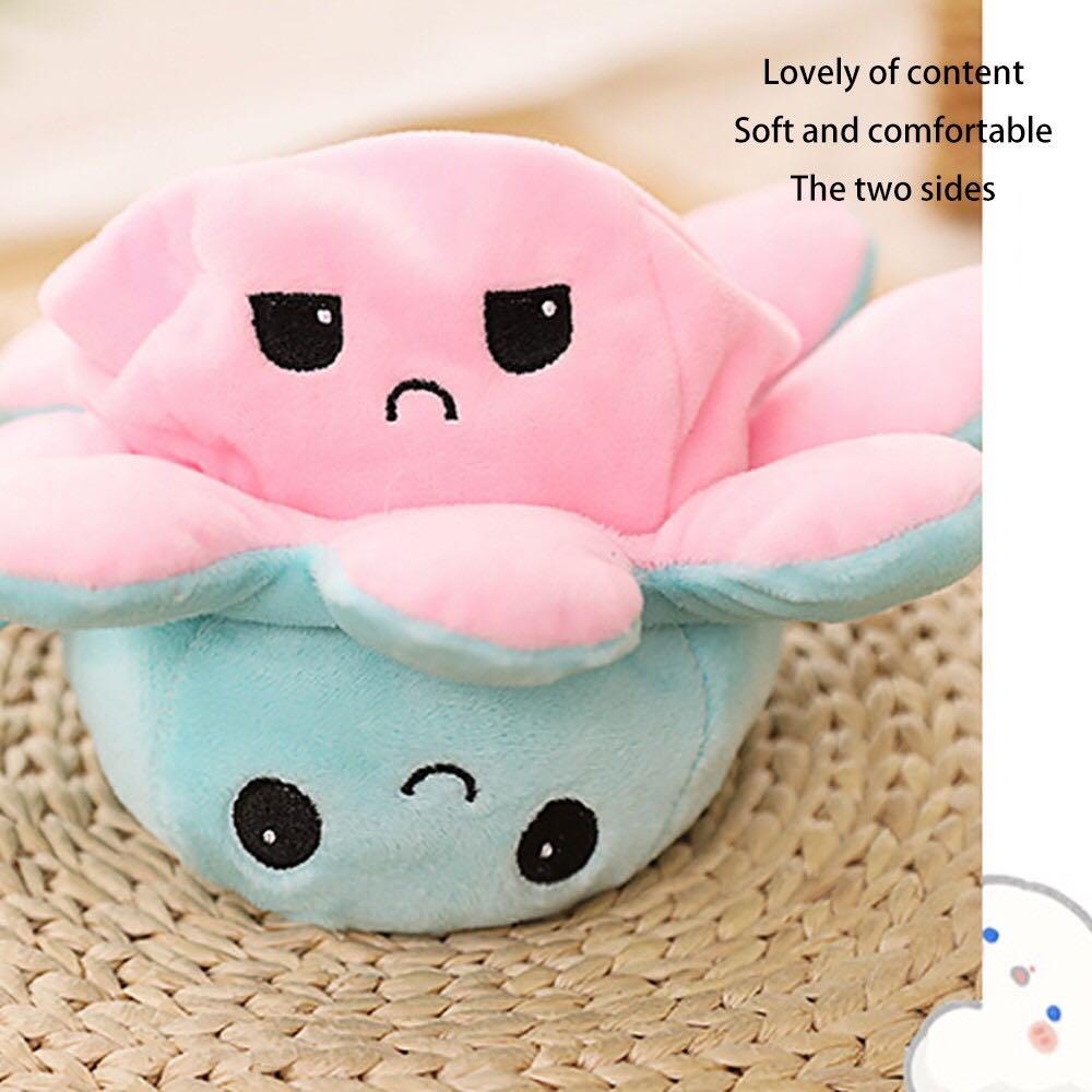 mad and happy stuffed animal