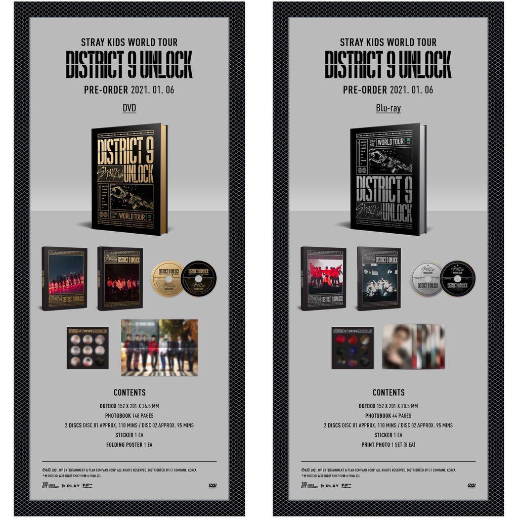 STRAY KIDS WORLD TOUR DISTRICT 9 UNLOCK DVD & BLURAY   , Hobbies 