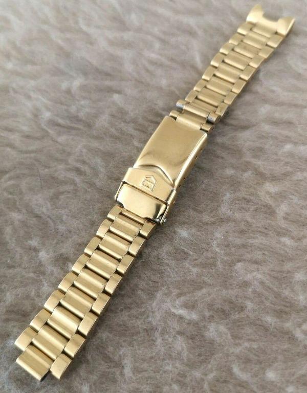 TAG HEUER 4000 14mm 516A All GOLD Plated Bracelet 17 Links