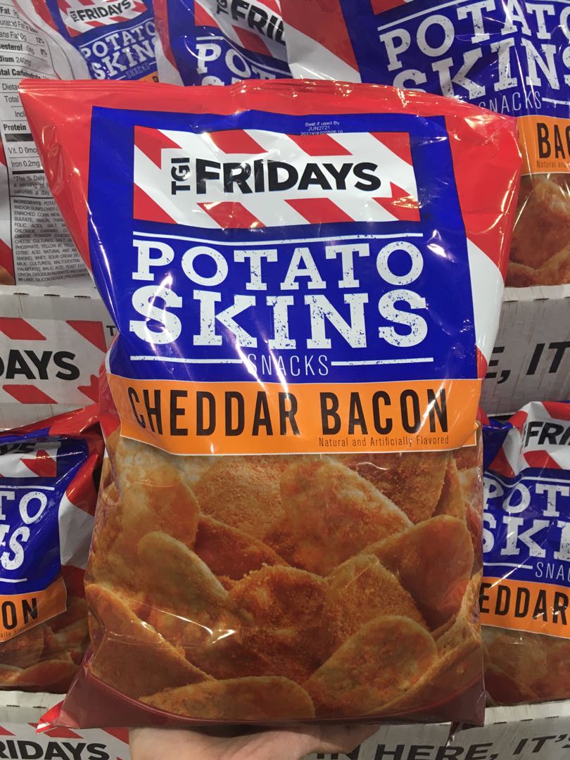 Tgi Fridays Potato Skins Cheddar Bacon Chips 22oz Food Drinks Packaged Instant Food On Carousell