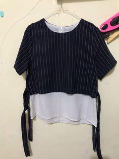 This is april blue stripes top