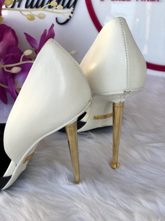Tom ford Black & White Leather Pump Gold Heel Size 36, Women's Fashion,  Footwear, Heels on Carousell