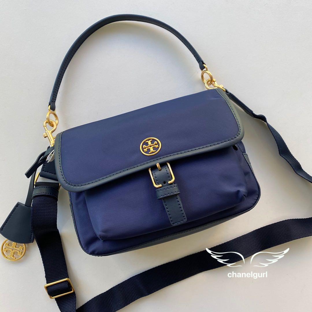 Tory Burch Piper Nylon Crossbody Bag Navy, Women's Fashion, Bags & Wallets,  Tote Bags on Carousell
