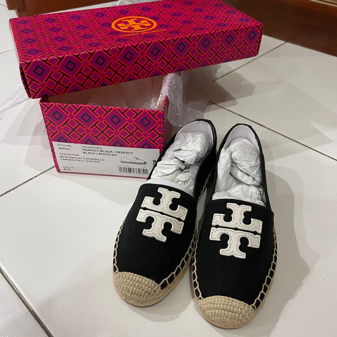 Tory Burch Weston Perfect Flat Espadrille Shoes