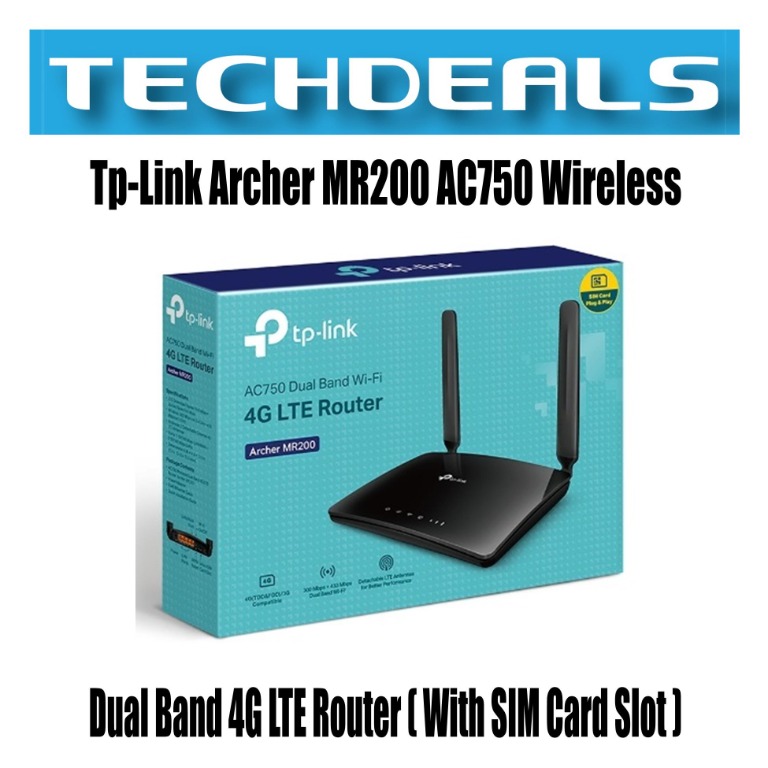 Tp Link Archer Mr200 Ac750 Wireless Dual Band 4g Lte Router With Sim Card Slot Computers Tech Parts Accessories Networking On Carousell