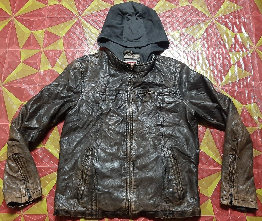 Vintage Levis Leather Jacket Authentic, Men's Fashion, Coats, Jackets