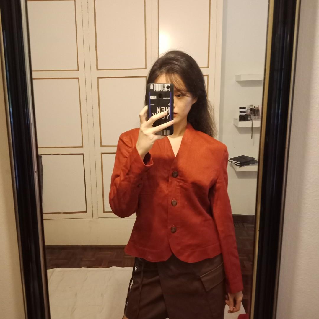 vintage red blazer