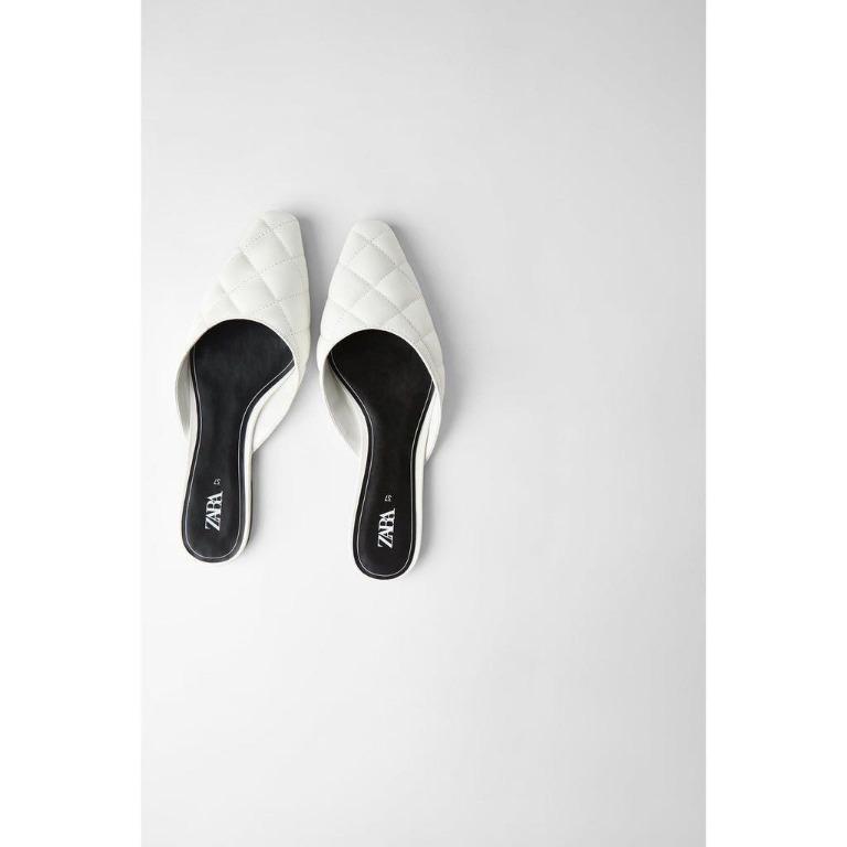 Zara white mules clearance