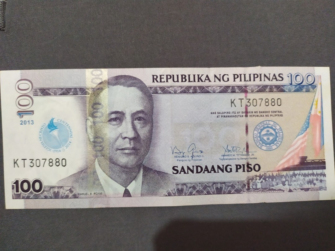 100-old-peso-bill-with-inc-centennial-logo-hobbies-toys-memorabilia