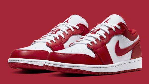 Red white air jordan 1 low clearance