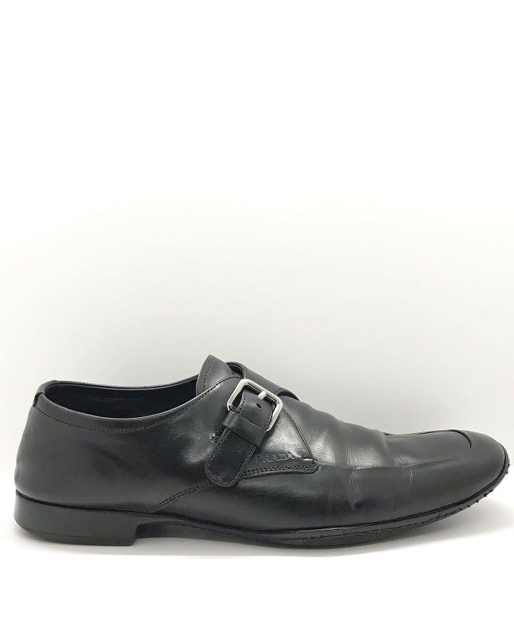 Authentic Prada Single Monk Strap Shoes Men s Men s Fashion
