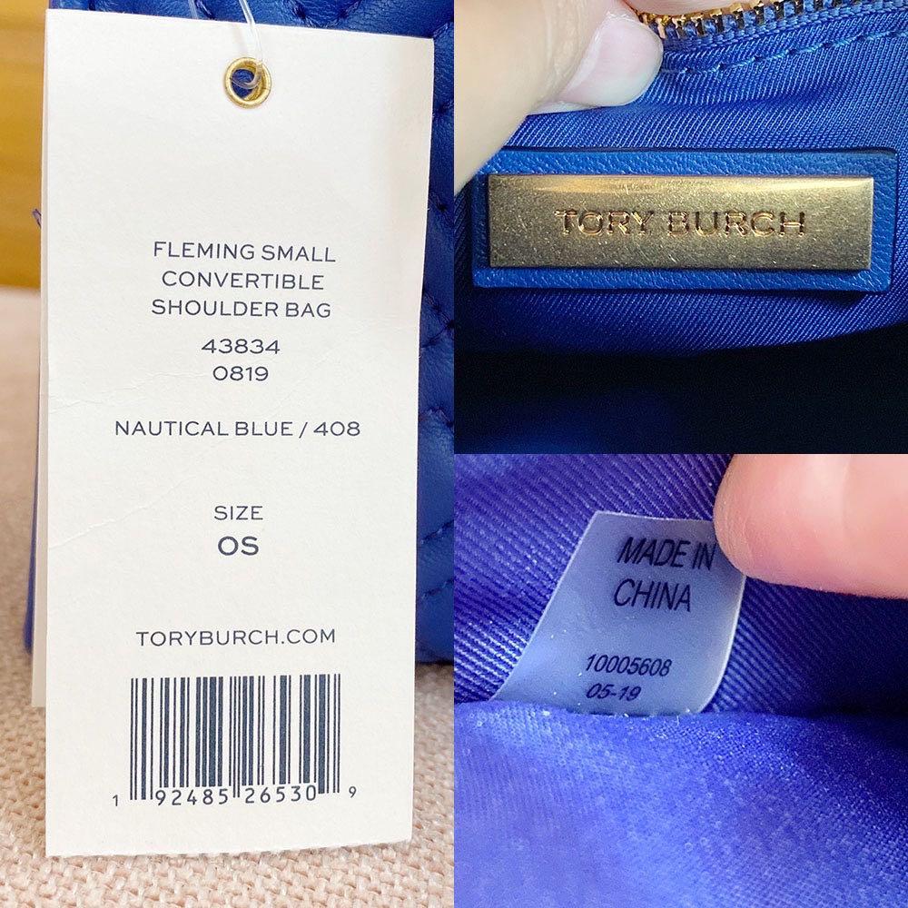 Authentic TORY BURCH Nautical Blue Small Convertible Fleming Crossbody  Sling Bag, Luxury, Bags & Wallets on Carousell