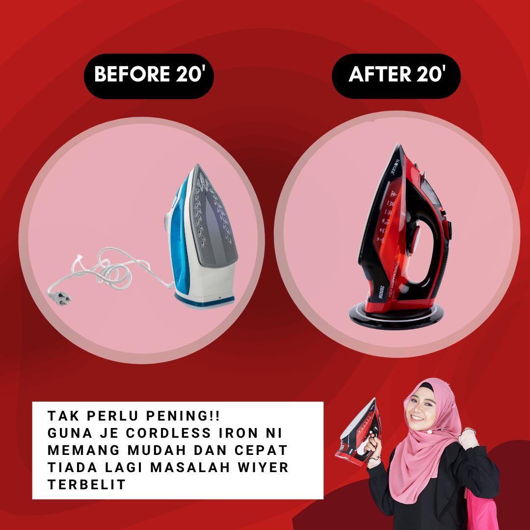 Haeger cordless steam iron sale