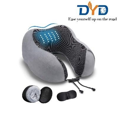 BN DYD Travel Pillow Memory Foam Neck Pillow for Airplane Breathable Washable Velour Cover Ergonomic Neck Support Pillow with Sleep Mask Health Nutrition Braces Support Protection on Carousell