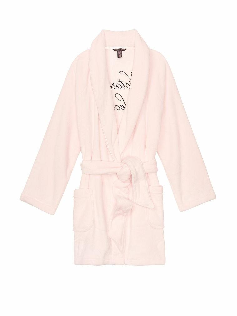 Victoria's secret logo short cozy robe clearance