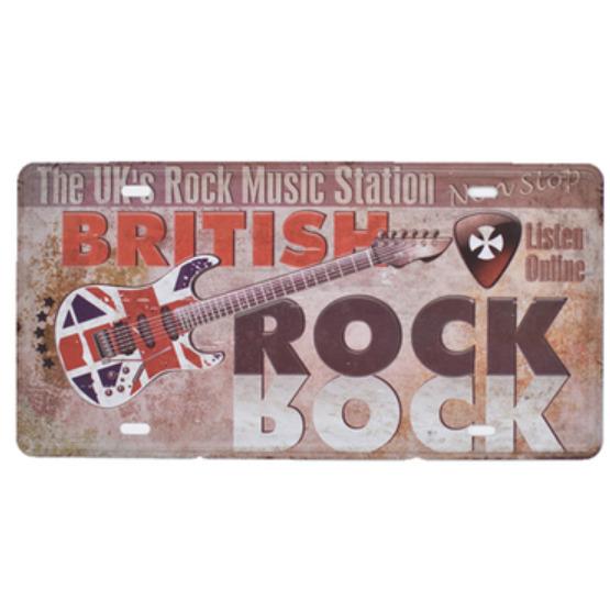 British ROCK Music 鐵皮畫復古背景掛飾結他音樂ROCK and ROLL Vintage 