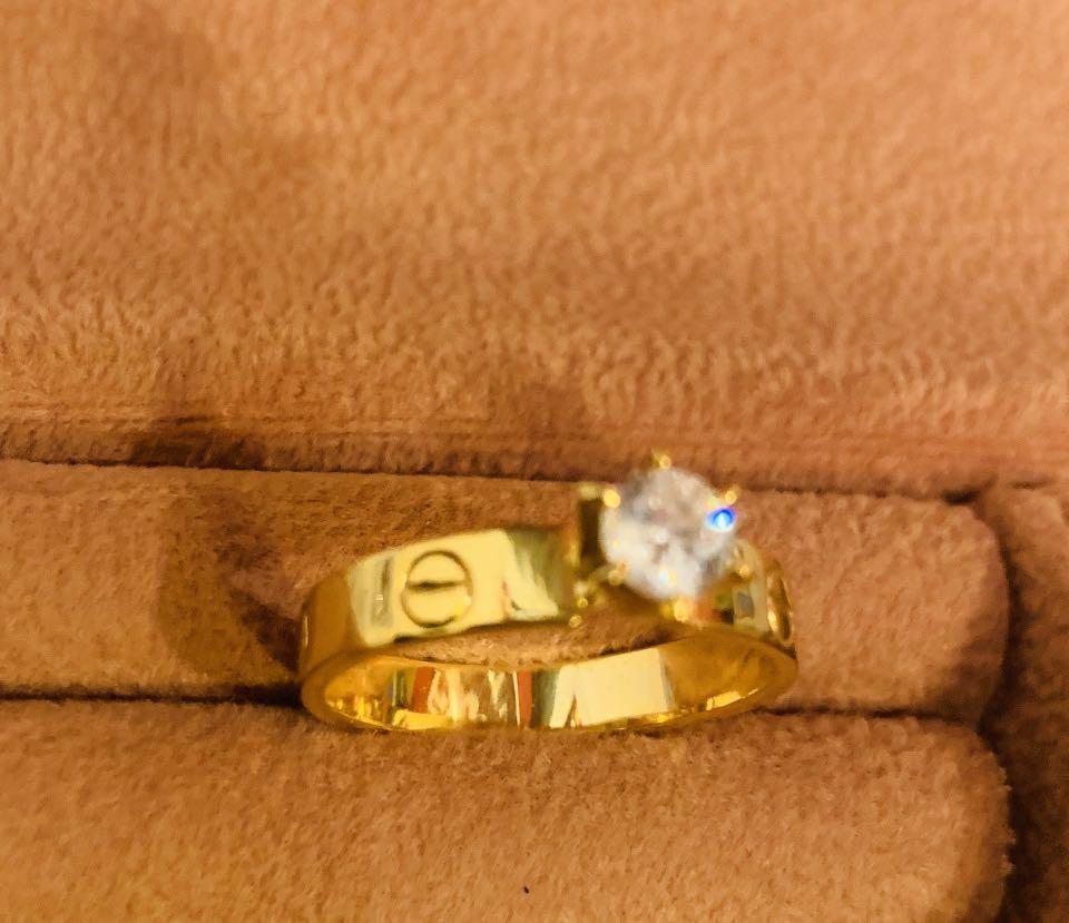 Cartier ring with Russian stone 3.6g size 6 1 2 Women s Fashion Jewelry Organizers Rings on Carousell