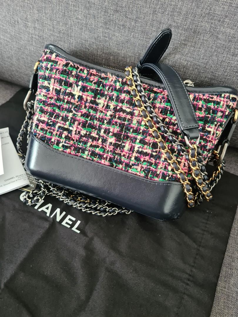 Chanel Gabrielle Hobo Small Tweed, Luxury, Bags & Wallets on Carousell