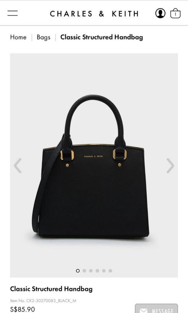 Charles and keith classic structured bag sales