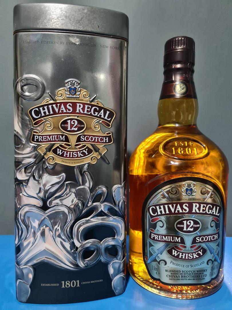 Chivas Regal 12 Years Limited Edition by Evan Douglis, Food & Drinks,  Alcoholic Beverages on Carousell