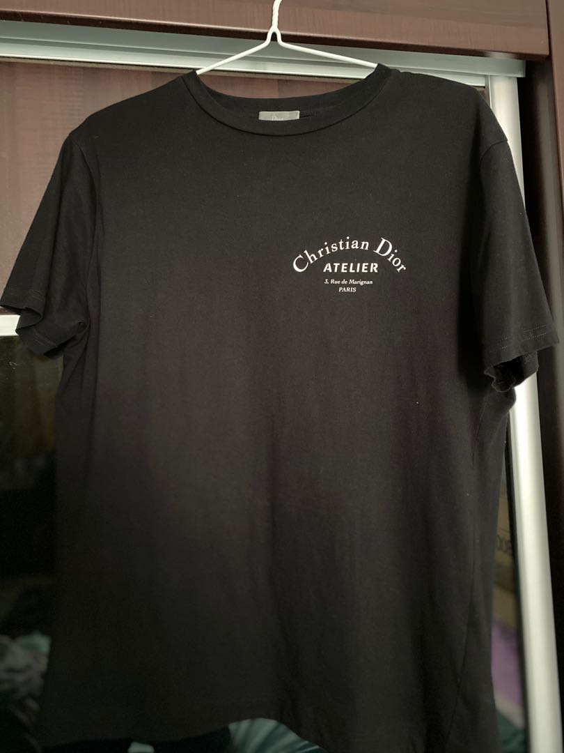 New Christian Dior Atelier TShirt Black Medium M Logo Tee  eBay