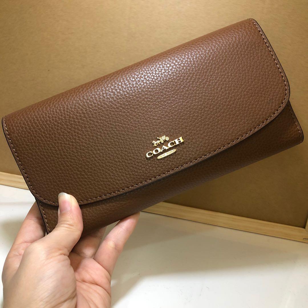 Coach checkbook wallet outlet top