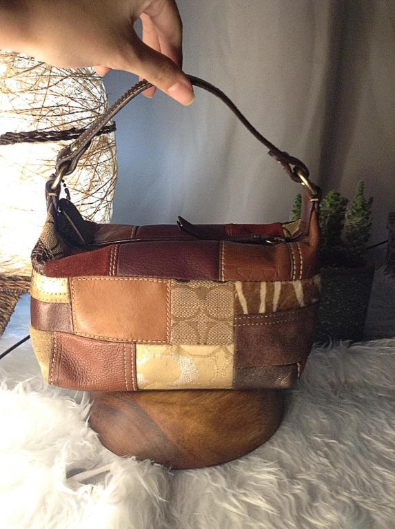 Vintage coach patchwork purse deals