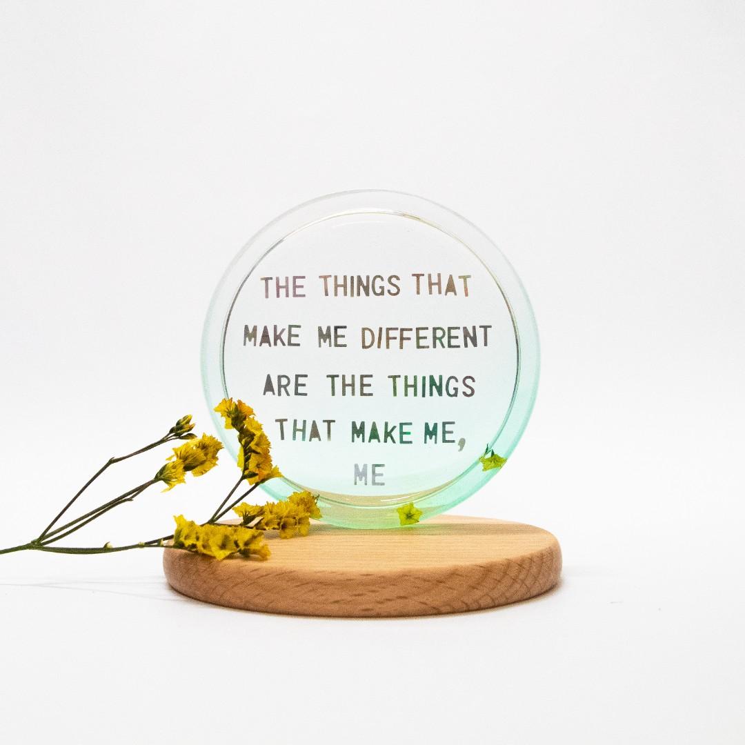 Customised Quotes on Resin Coasters, Hobbies & Toys, Stationery & Craft