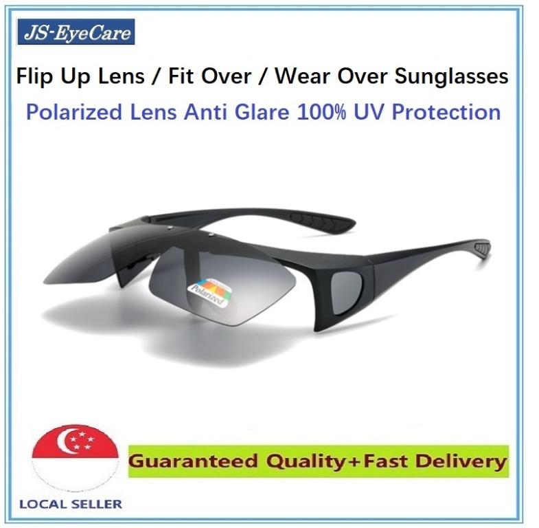 Flip Up Lens) Fit Over Polarized Sunglasses Wear Over Sunglasses Fit Over  Shades, Men's Fashion, Watches & Accessories, Sunglasses & Eyewear on  Carousell