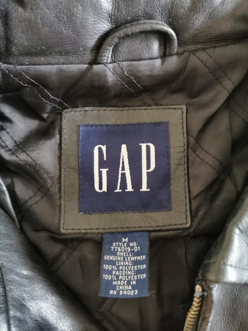 Gap genuine sales leather jacket