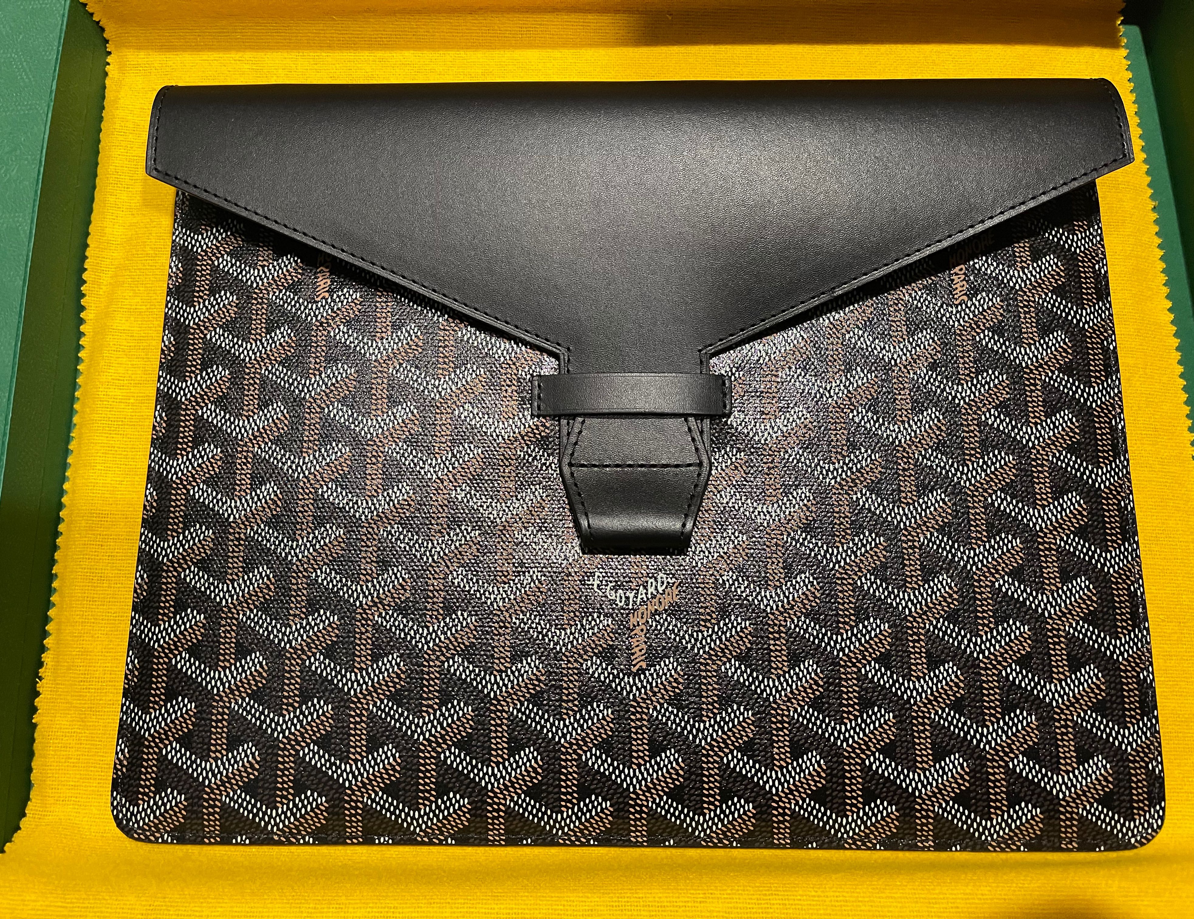 Blue Goyard Commando Envelope Clutch