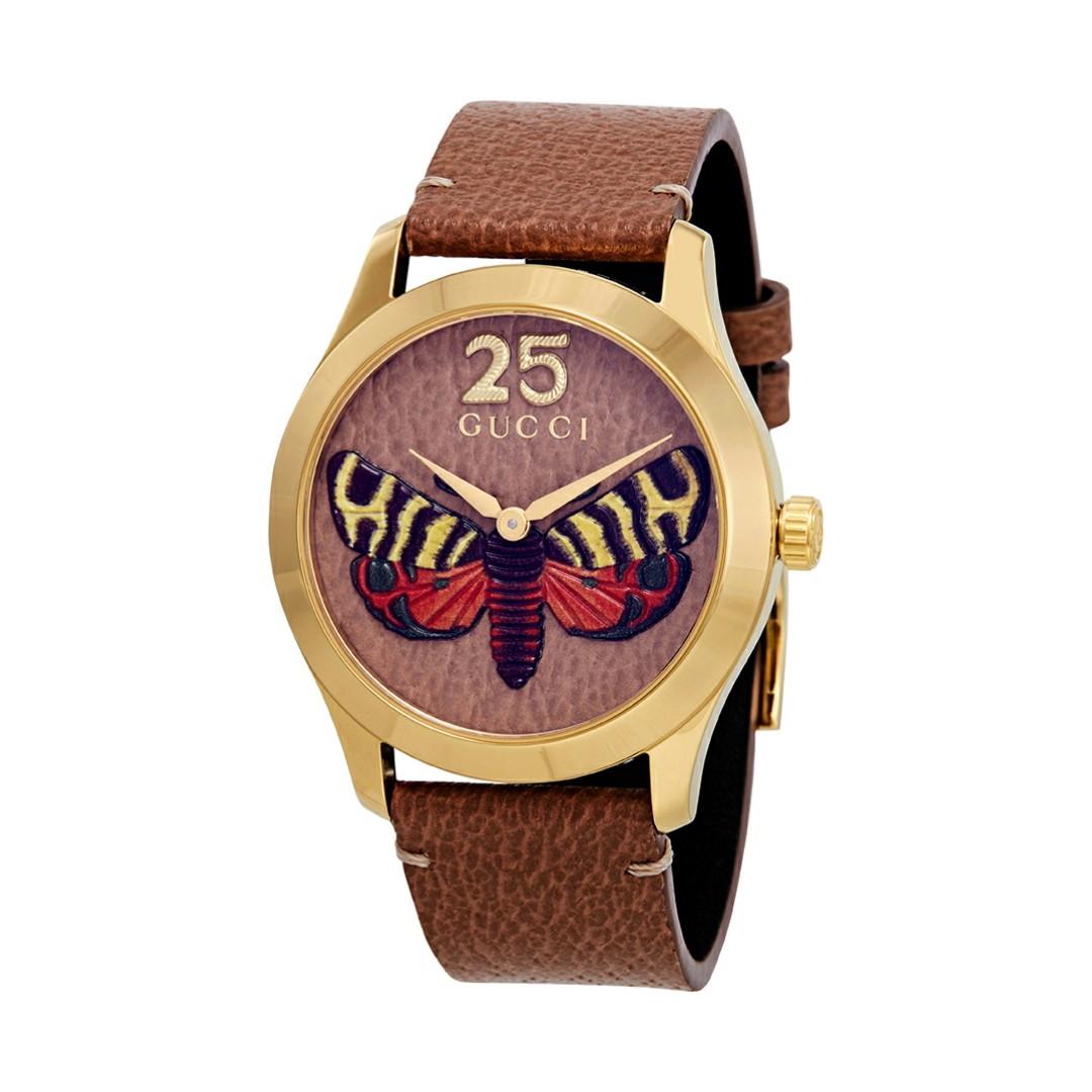 GUCCI G TIMELESS BUTTERFLY DIAL 38MM LADIES WATCH YA1264062 YA1264063 BRAND NEW IN BOX