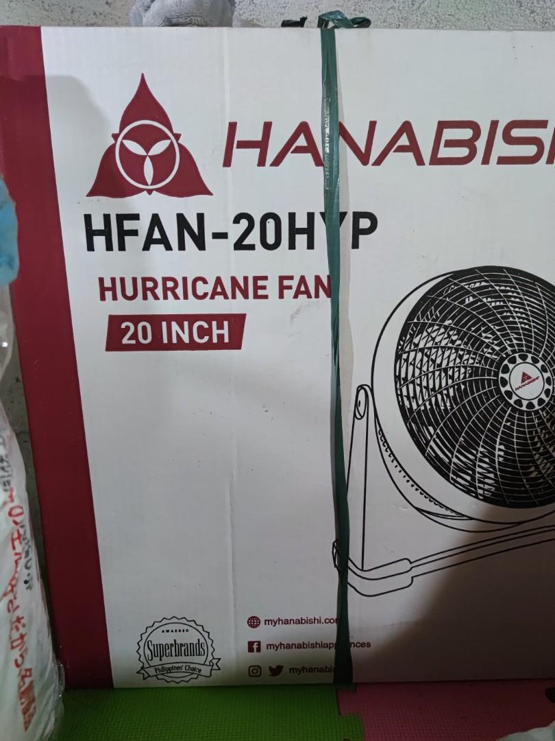 Hanabishi Hurricane Fan 20 inches, Furniture & Home Living, Lighting