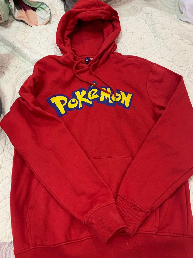 H M Pokemon Red Hoodie Women S Fashion Tops Others Tops On Carousell