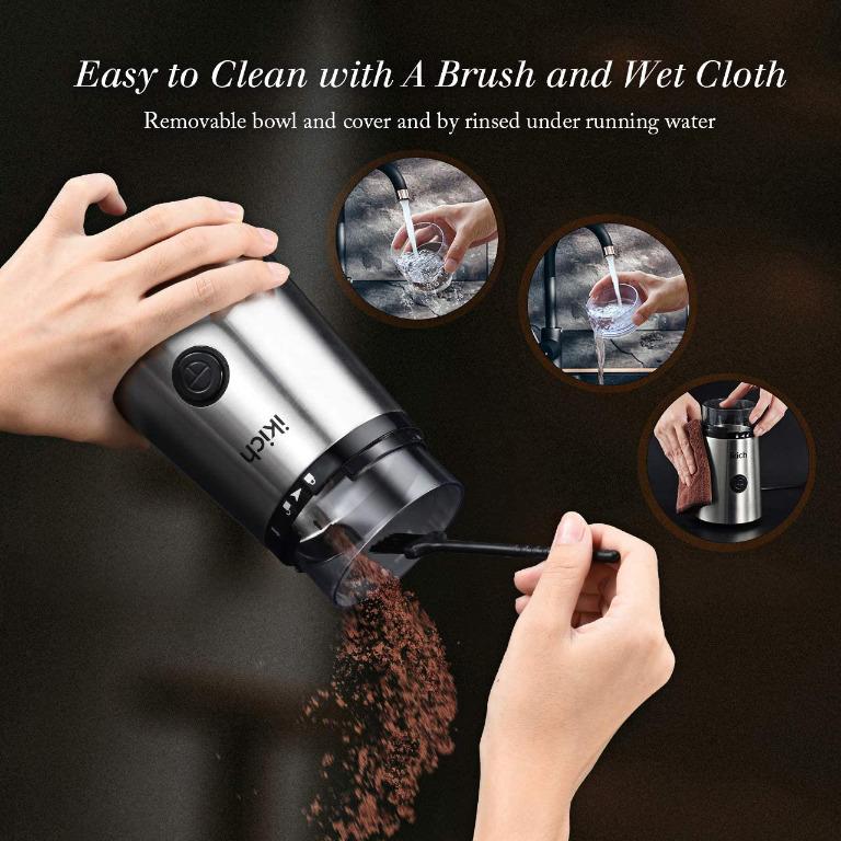 IKICH Coffee Grinder Electric, with Removable Cup for Easy