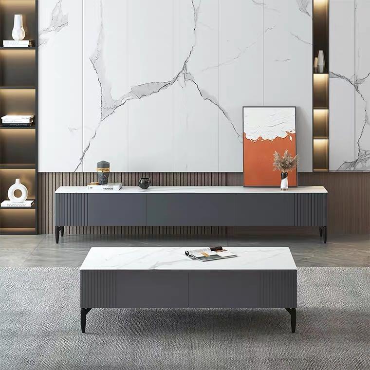 Marble TV console, Furniture & Home Living, Furniture, Tables & Sets on