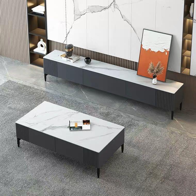 Marble TV console, Furniture & Home Living, Furniture, Tables & Sets on