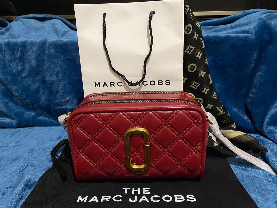 Marc Jacobs The Quilted Softshot 21 Berry Leather Cross-Body Bag