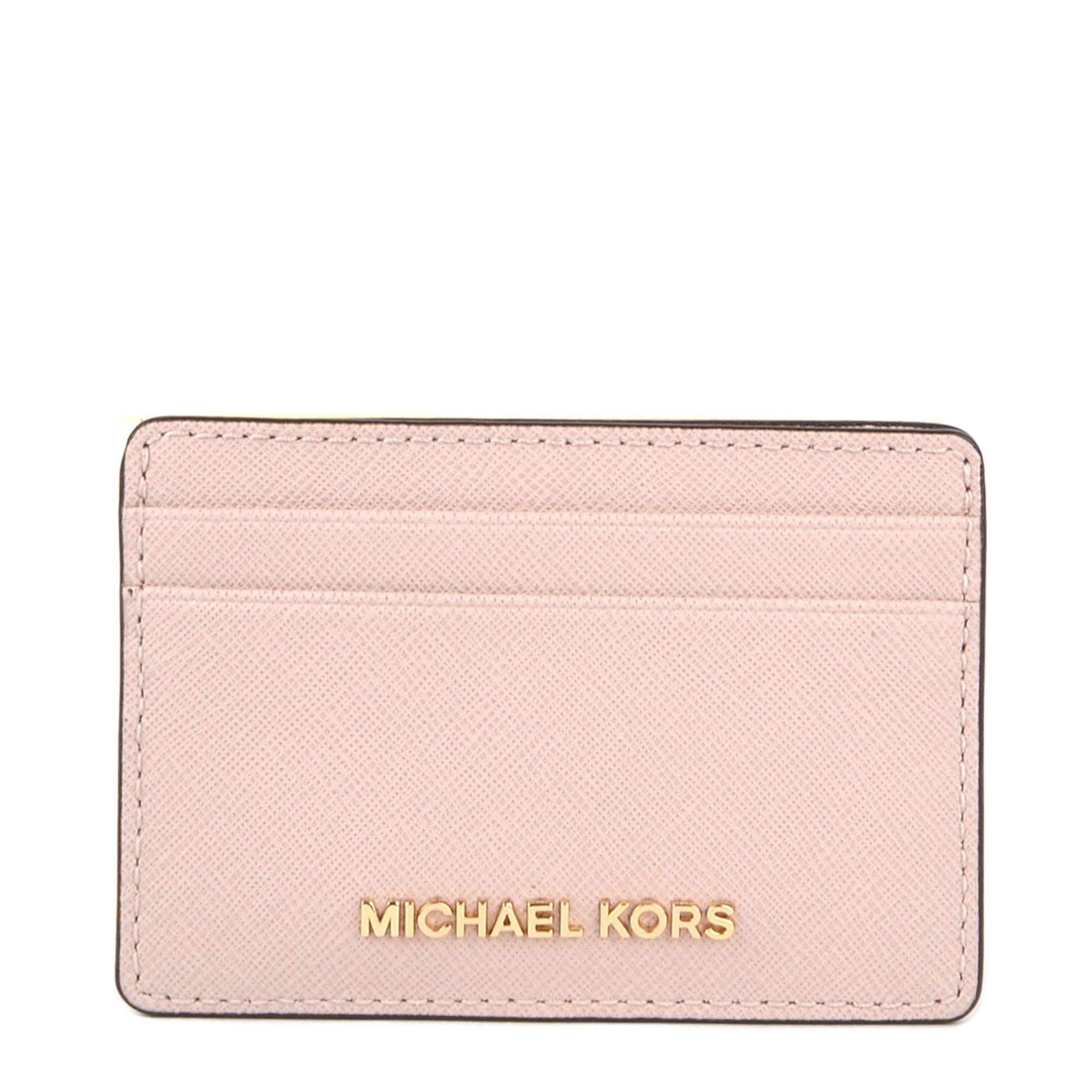 Michael kors pink card holder deals