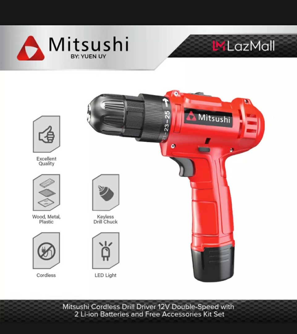 Mitsushi cordless drill driver 12v store