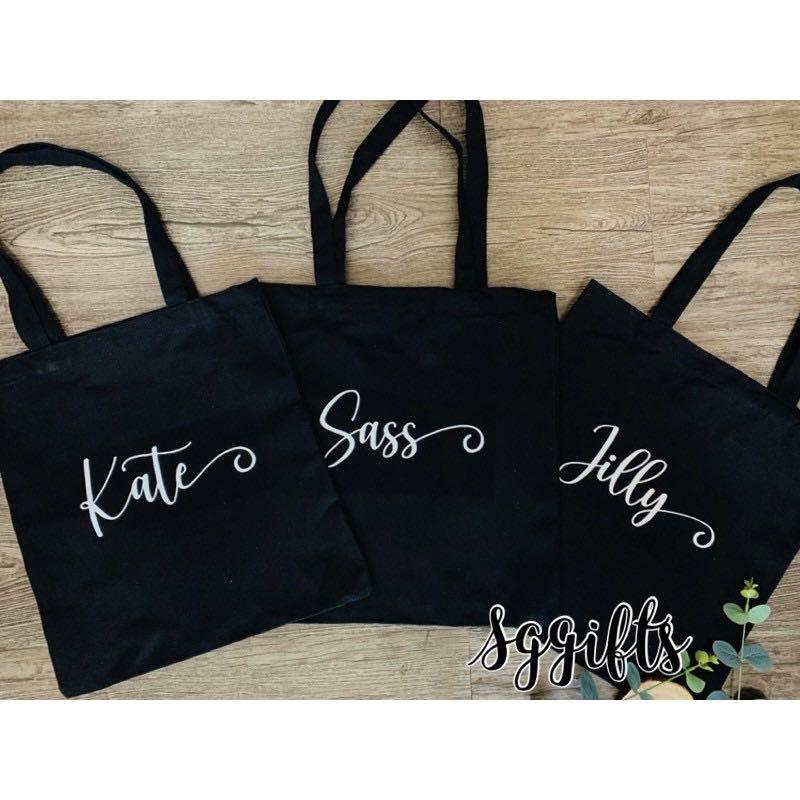 Birthday PERSONALISED Gift Cotton Tote Bag Be Happy Any occasssion.