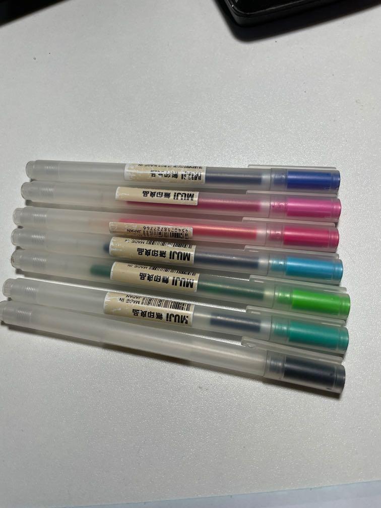 Preloved Colored Muji Pens 0.38, Hobbies & Toys, Stationary & Craft, Other  Stationery & Craft on Carousell