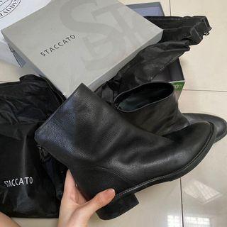 PRICE AWAL 2JT STACCATO Genuine Leather High Boots Winter