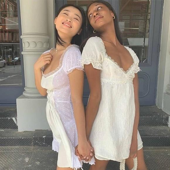 For love and lemons 2025 crema silk linen dress