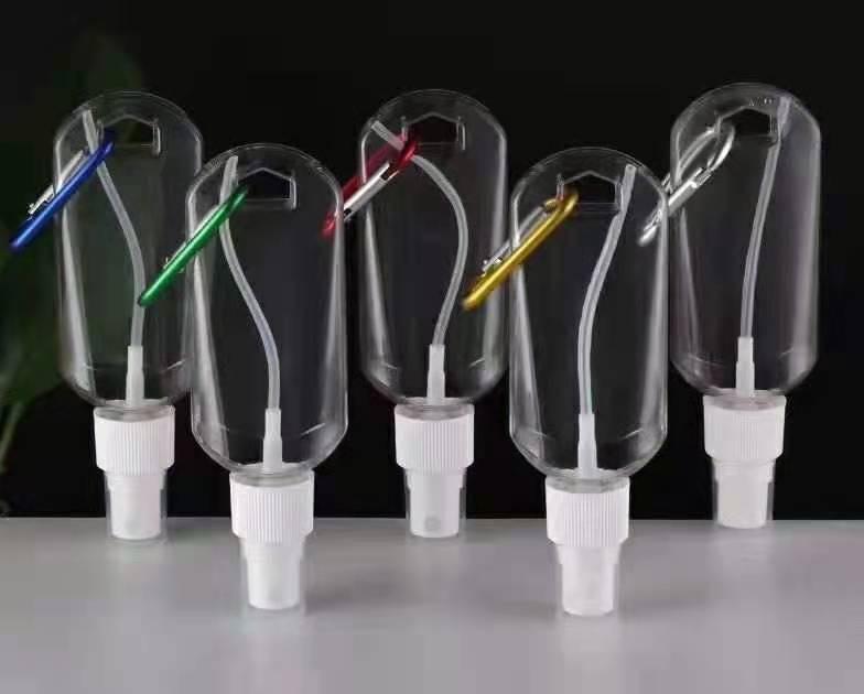Sale 50ml Spray Bottle Keychain Portable Alcohol Bottles Empty Hand Sanitizer Empty Holder Hook Beauty Personal Care Sanitizers Disinfectants On Carousell
